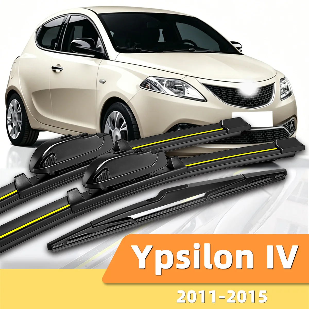 Geeignet für Lancia Ypsilon IV 2011-2024 Front- und Heckscheibenwischer. Langlebiges Zubehör für Autoscheiben 2013 2016 2020.