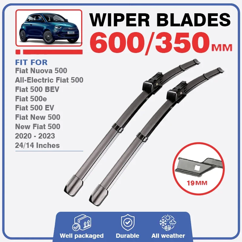 

Front Wiper Blades For New Fiat Nuova 500 BEV EV 500e 2020 2021 2022 2023 Windscreen Windshield Windows Brushes Accessories
