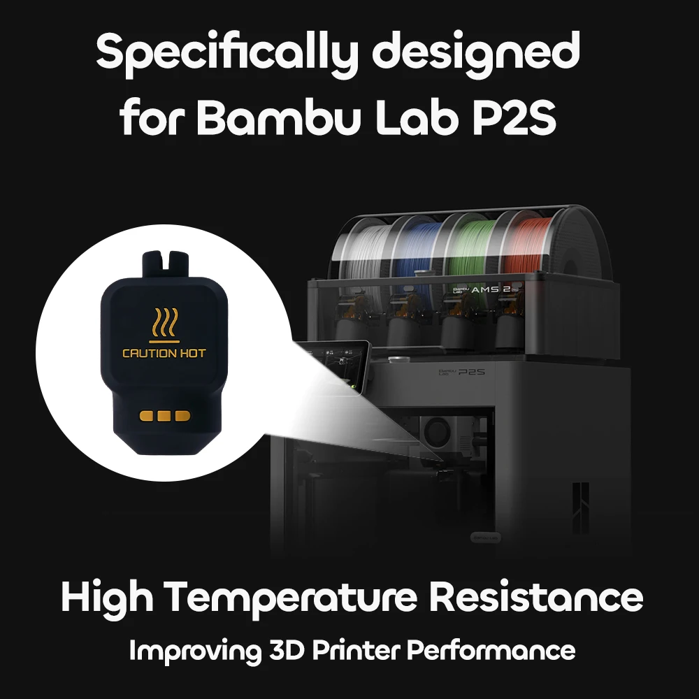 

Силиконовый защитный чехол для хотэнда Bambu Lab P2S, протестированный и одобренный, для хотэнда Bambulab P2S, аксессуары для P2S