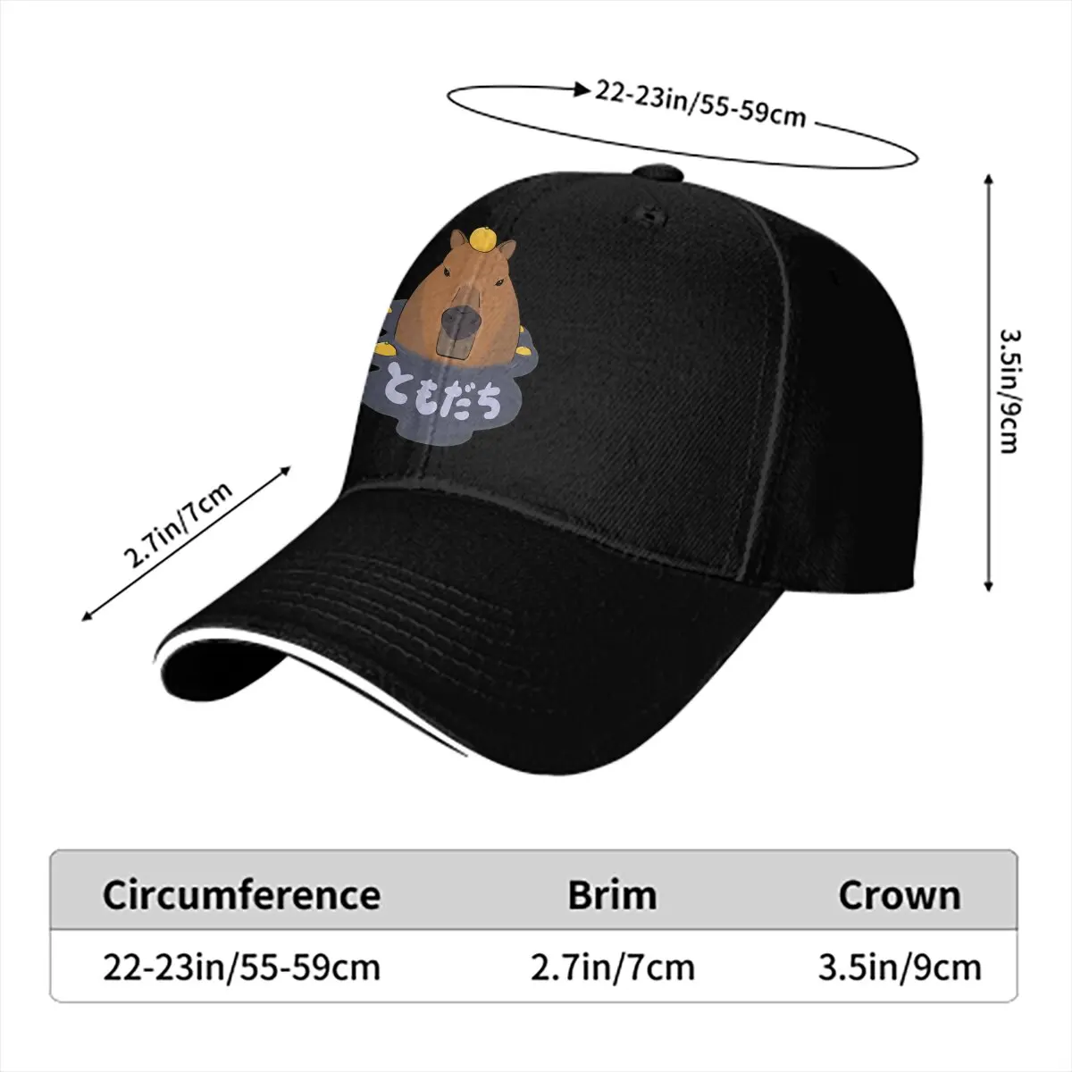 Summer Cap Sun Visor Tomodachi Hip Hop Caps Capybara Animal Cowboy Hat Peaked Hats