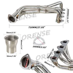 Stainless Steel Exhaust Header Manifold For Suzuki Samurai & Geo Tracker 1.3L 1.6L L4 Exhaust System Pipe Car Accessoies