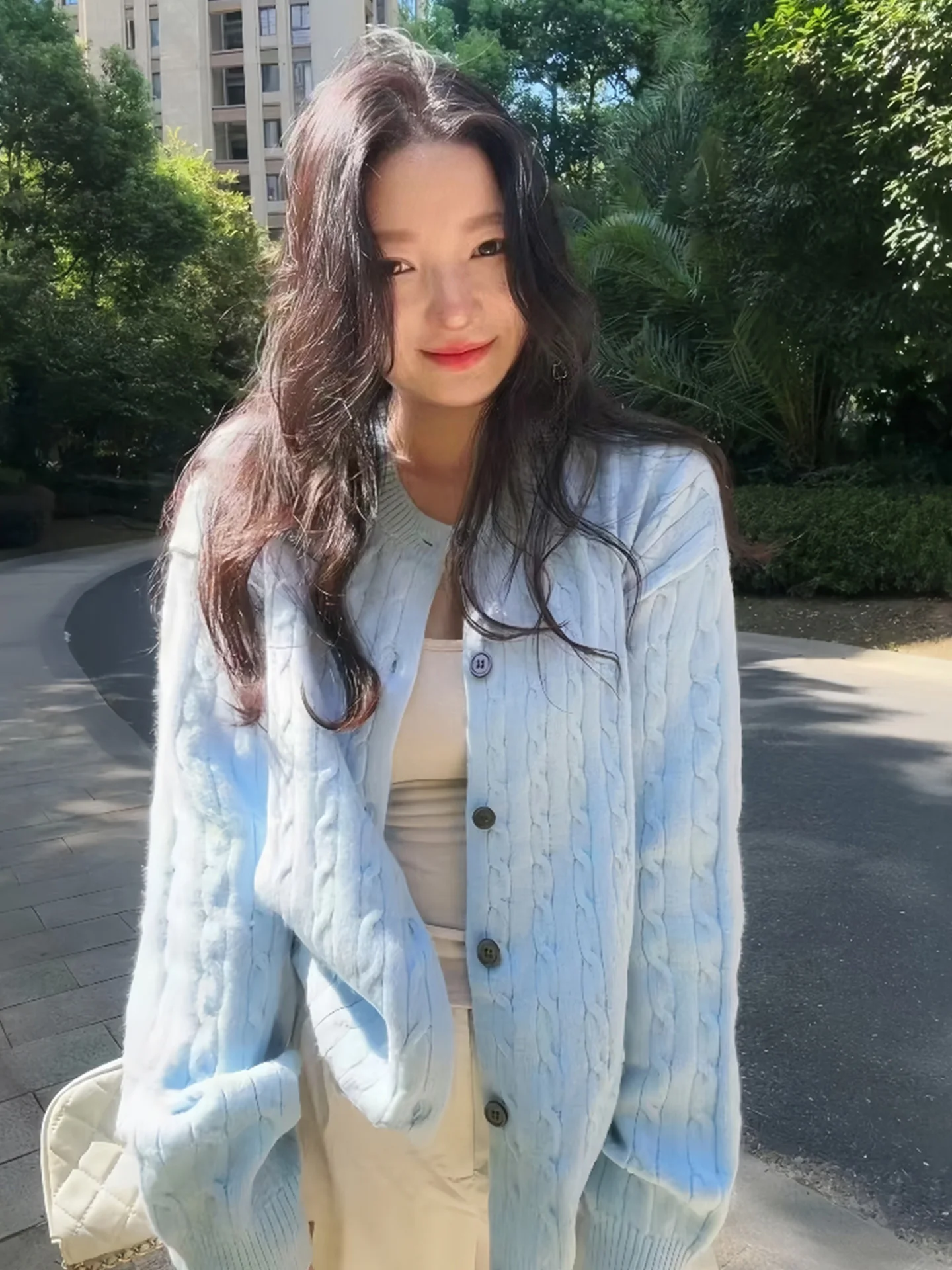 

Loose Women's Knitted Sweater Cardigan Sle Autumn Winter Faion Casual Braid Design Warm Long Sve round Ne Top