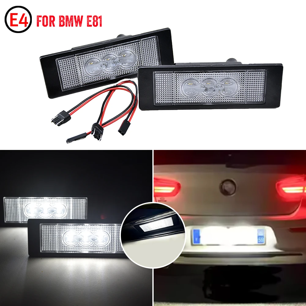

License Number Plate Light Lamp No Error For BMW E81 E87 F21 E63 E64 F06 F12 F13 M6 Z4 E85 E86 E89 Mini Cooper For Fiat