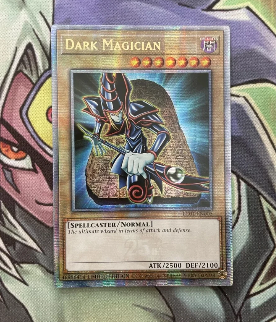 Yugioh KONAMI Duel Monsters LC01-EN005 Dark Magician 25th Quarter Century Secret English Limited Edition Collection Mint Card