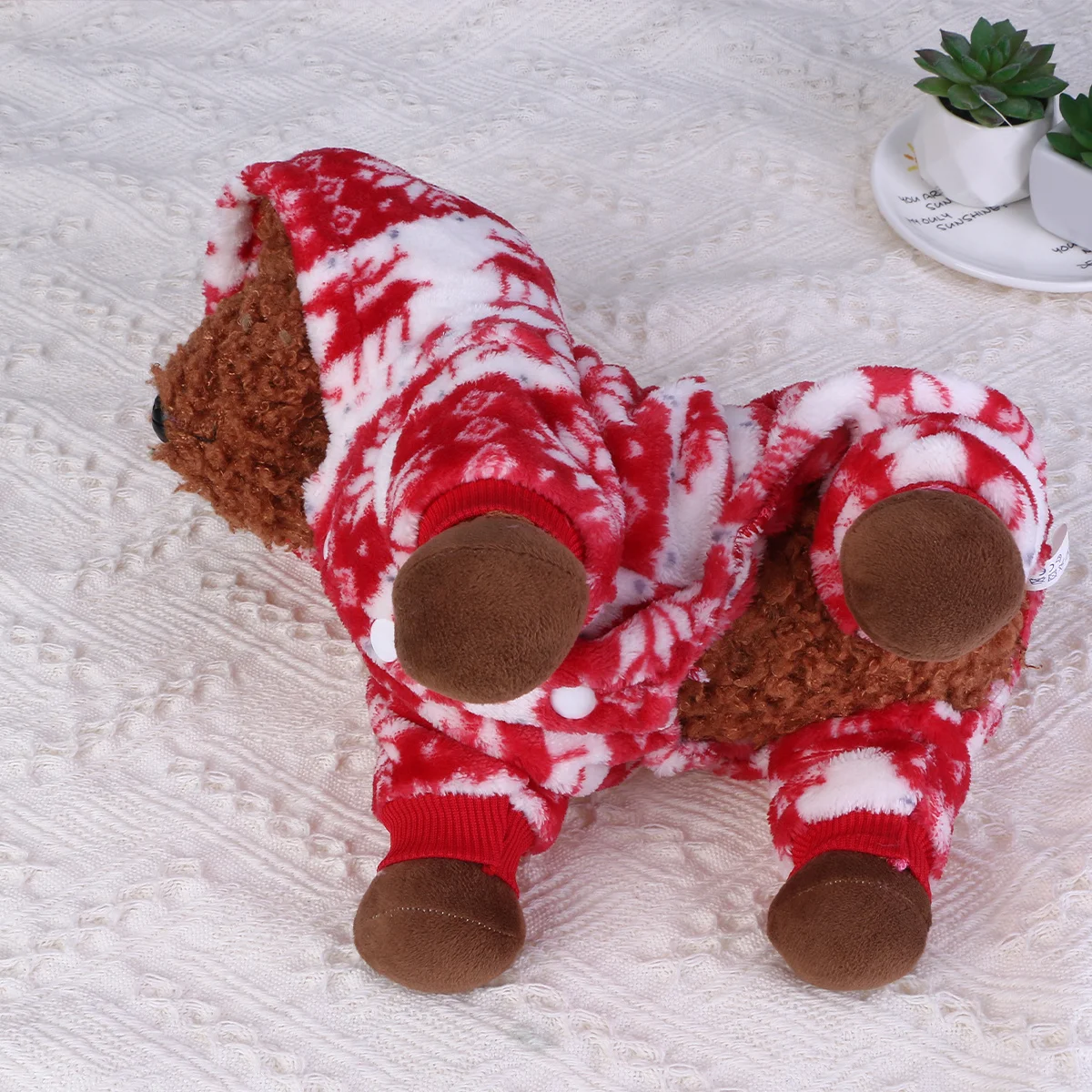 

Pet Clothes Christmas Deer Jumpsuit Comfortable Xs Flannel Party Costume Dog Cat Holiday Outfit Pet Christmas Jumpsuit
