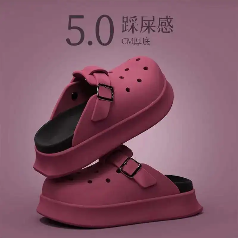 

Women Garden Shoes Thick Soled Slippers For Women 2025 Summer Anti Slip Soft Soled Beach Sandals