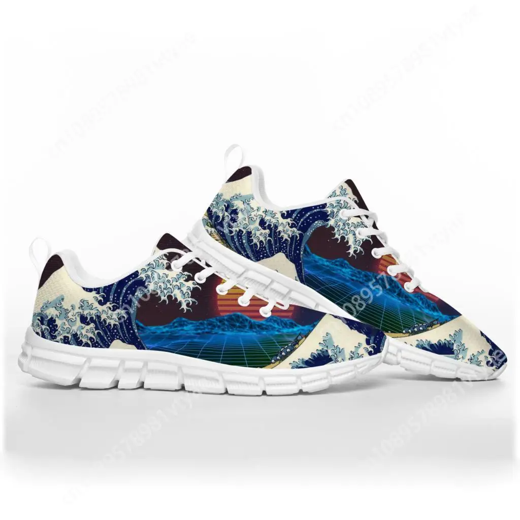 The Great Wave off Kanagawa Art Sports Shoes Mens Womens Teenager Kids Children Sneakers Custom High Quality Couple Shoe