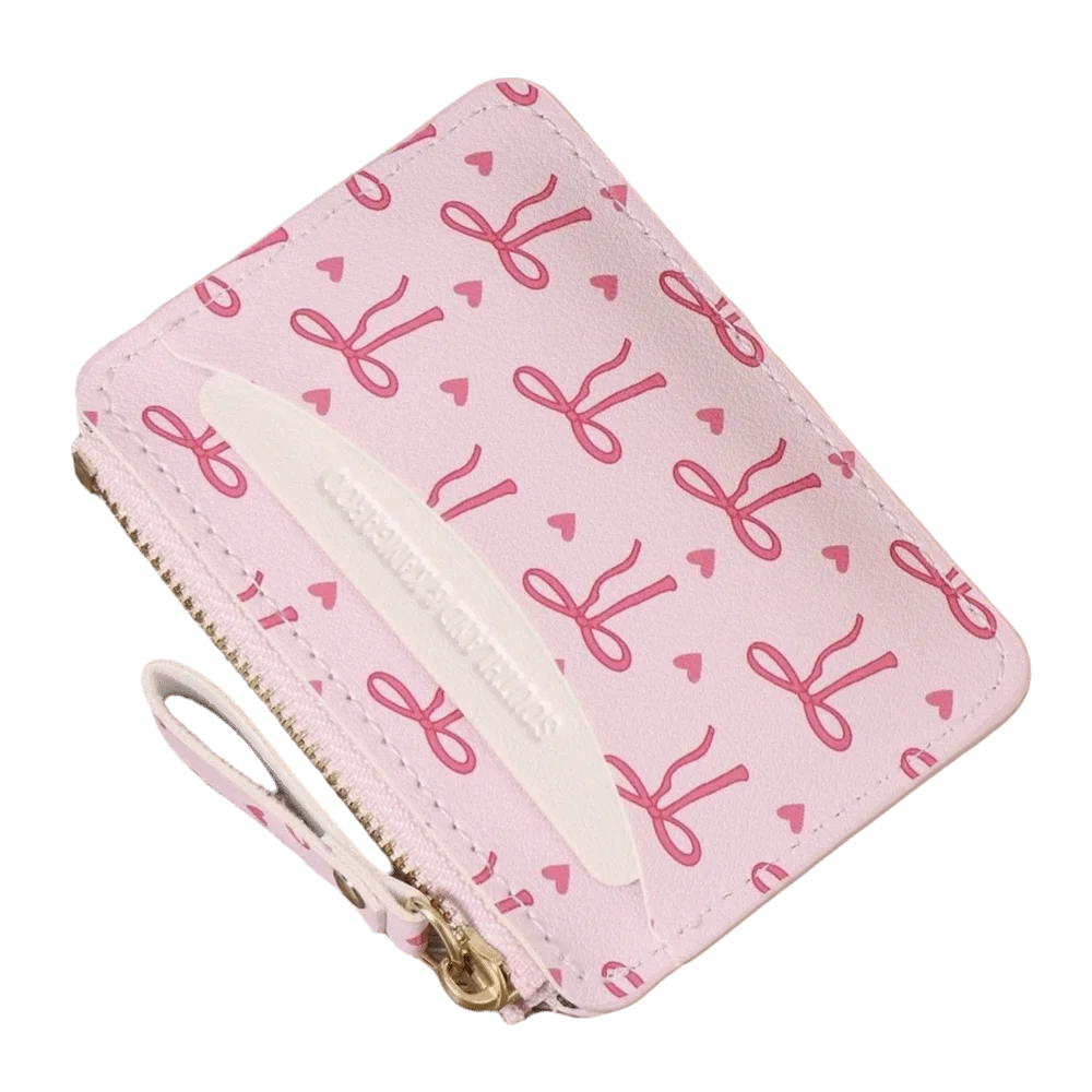 New PVC Credit Card Holder Roomy Slim Zipper Wallet Portable Lightweight Coin Purse for Women Girls