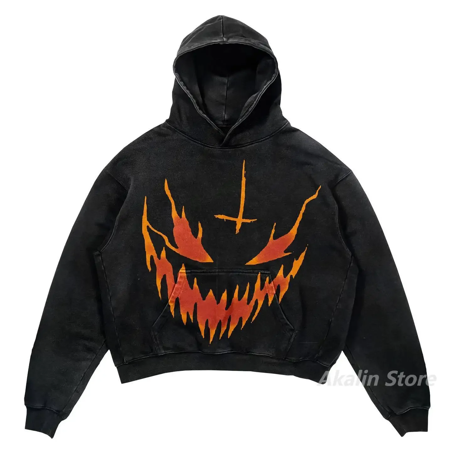 Harajuku Oversized Masked streetwear men Print Hoodies Women Tops tracksuit men Couples Sweatshirt Goth Y2k Clothes men clothing