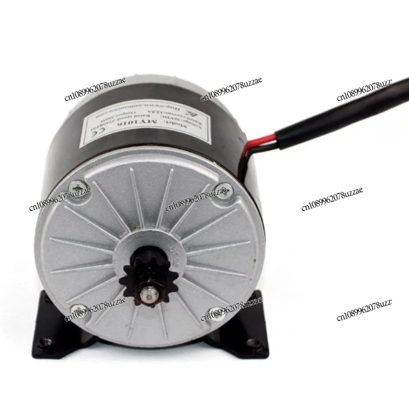 Motor Sikat Kecepatan Tinggi 12V24V36V 350W dengan Braket Motor Sepeda Motor Roda Empat Listrik
