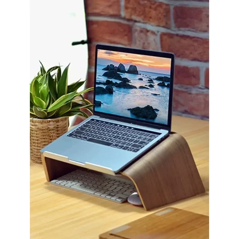 Wooden Notebook Suspended Base For Increases Office Desk Stand