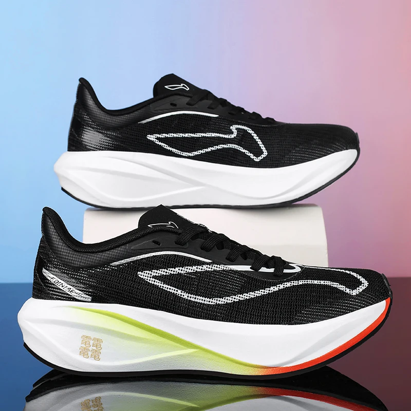 

Мужская спортивная обувь, легкие гоночные кроссовки из карбоновой пластины, зимняя амортизация, противоскользящие, износостойкие, дышащие.