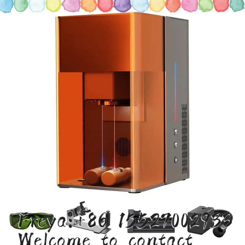 Commercial Multi Functional 2 in 1 Hybrid Source for Logo Printing Personalized Gifts Art 20w Fiber Blue Marking