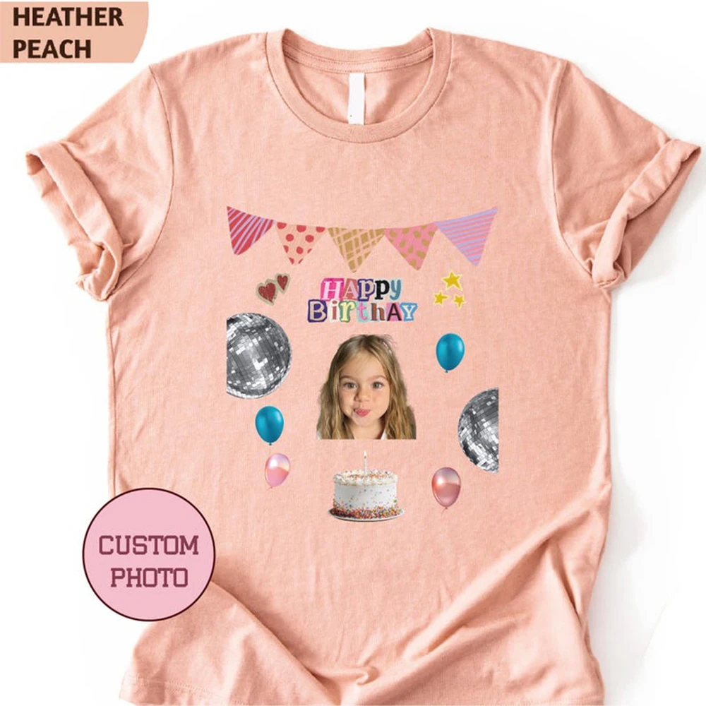Birthday Crew Photo Shirt Custom Birthday Party Tee Personalized Birthday Group Top Family Matching
