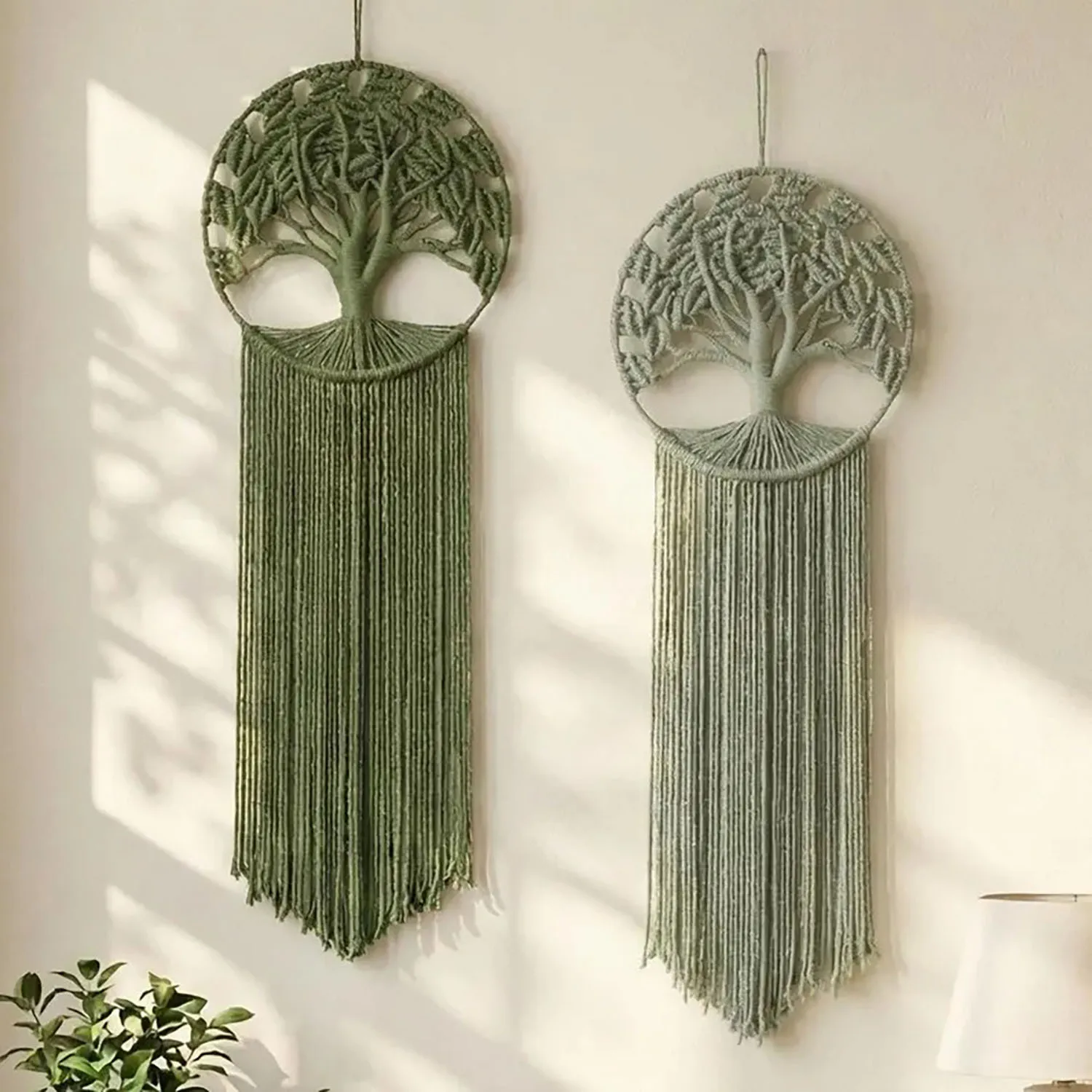 Tree of Life Macrame Wall Hanging Hand Woven Macrame Tapestry Bohemian Chic Home Décor for Bedroom Nursery Apartment Dorm Deco