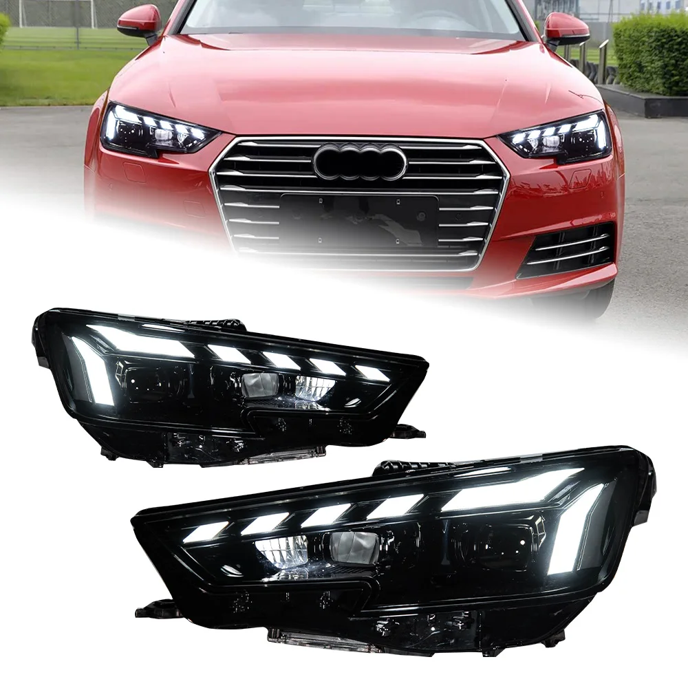 

Автомобильные фары для AUDI A4: Светодиодные фары 2020-2023, ДХО, сигнальные проекционные линзы, автомобильные аксессуары