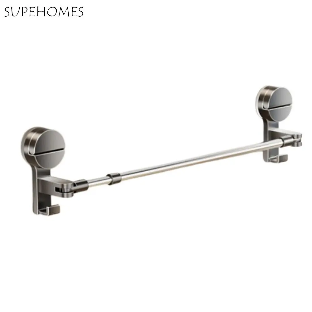 

Retractable Suction Cup Towel Holder Punching-Free Stainless Steel Bathroom Towel Rack Rustproof with Hook Suction Cup Towel Bar