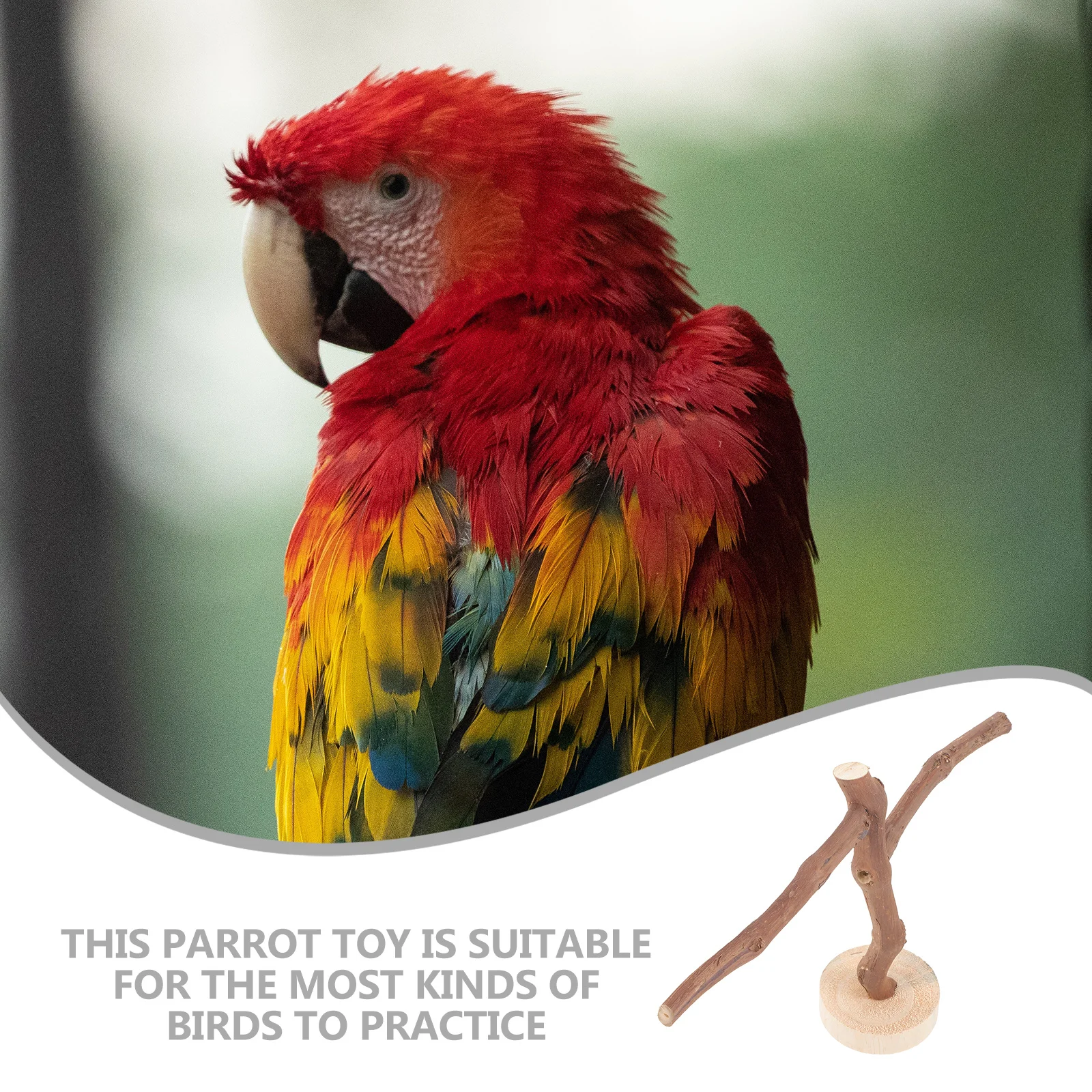 

Grape Branch Bird Perch Stand Natural Wood Chew For Parrot Budgie Cage Accessories Paw Grinding Exercise Perch