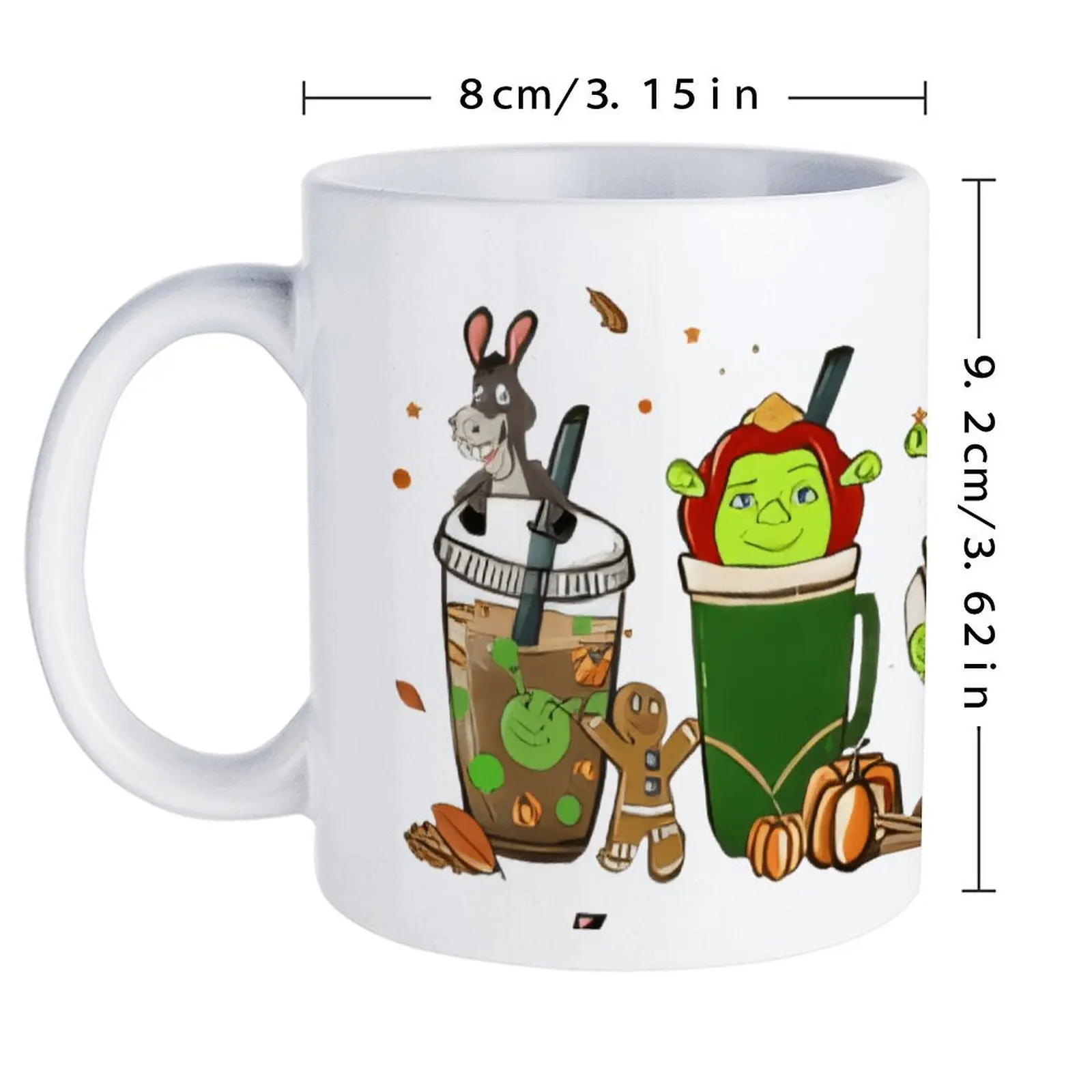 A Group Of Cartoon Characters Dressed In Halloween Costumes Cute Mugs, 330ml Mug for Outdoor Activities