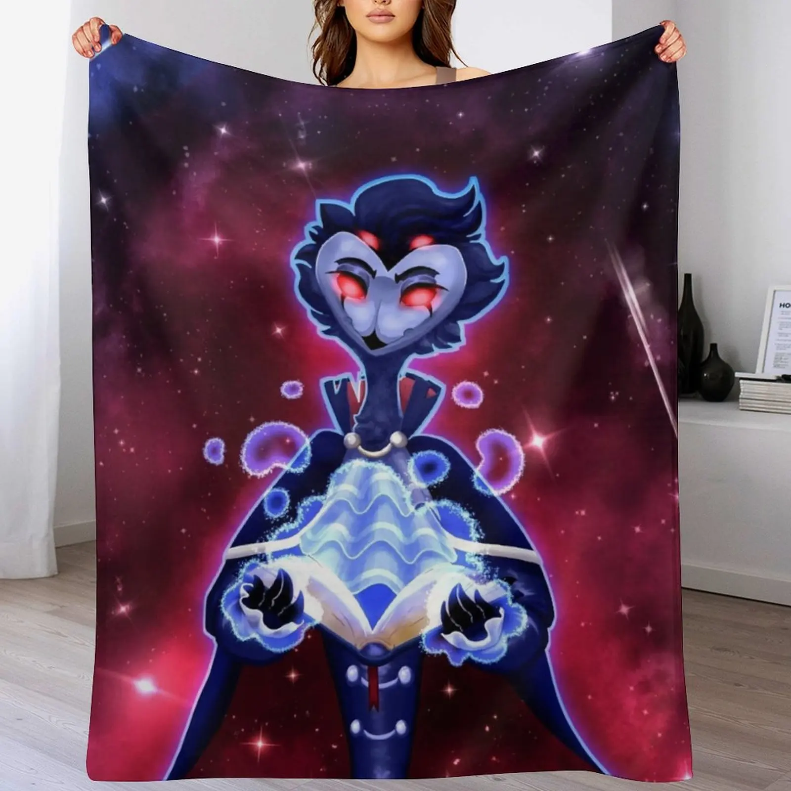 

Stolas With Portal (Helluva Boss) Throw Blanket Bed Camping blankets ands blankets and throws Blankets