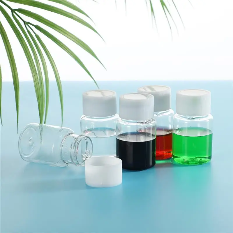 10pcs Liquid Medicine Bottle 30ml Plastic Reagent Packing Bottle Clear Seal Bottles Solid Powder Medicine Pill Vials Containers