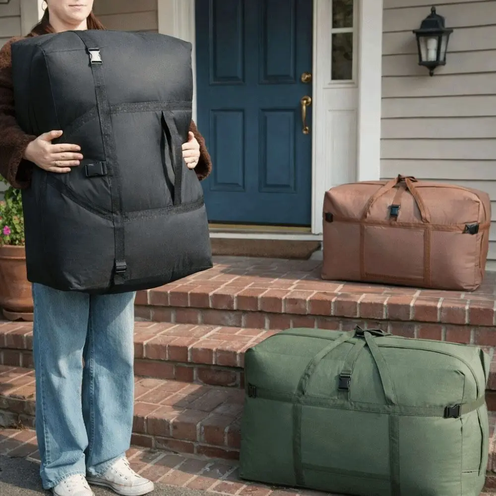 Large Capacity Travel Luggage Bag Waterproof Foldable Moving Package Bag Oxford Cloth Dust-proof Luggage Packing Bag