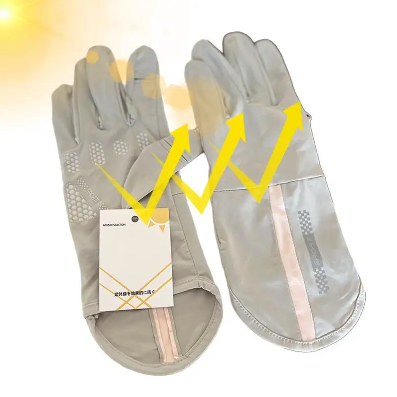 Ice Silk Anti-ultraviolet Gloves  Sports Sun Protection Gloves Driving Gloves Women for Sun Protection Touchscreen Finger Gloves