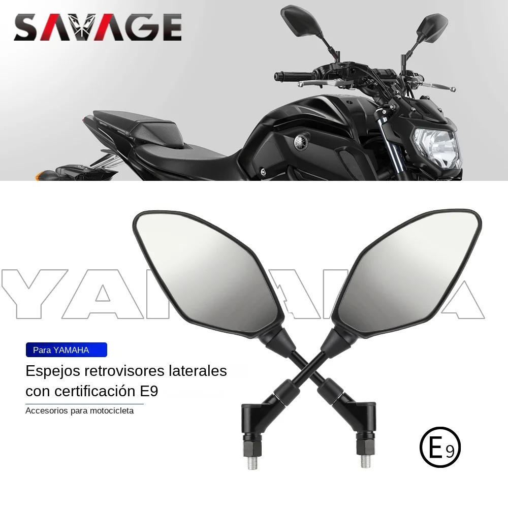 Espejos retrovisores para YAMAHA MT07 MT09/Tracer 900/9/GT Tenere 700 MT10 MT03 MT25 MT01 MT 07 09 espejo retrovisor lateral para motocicleta