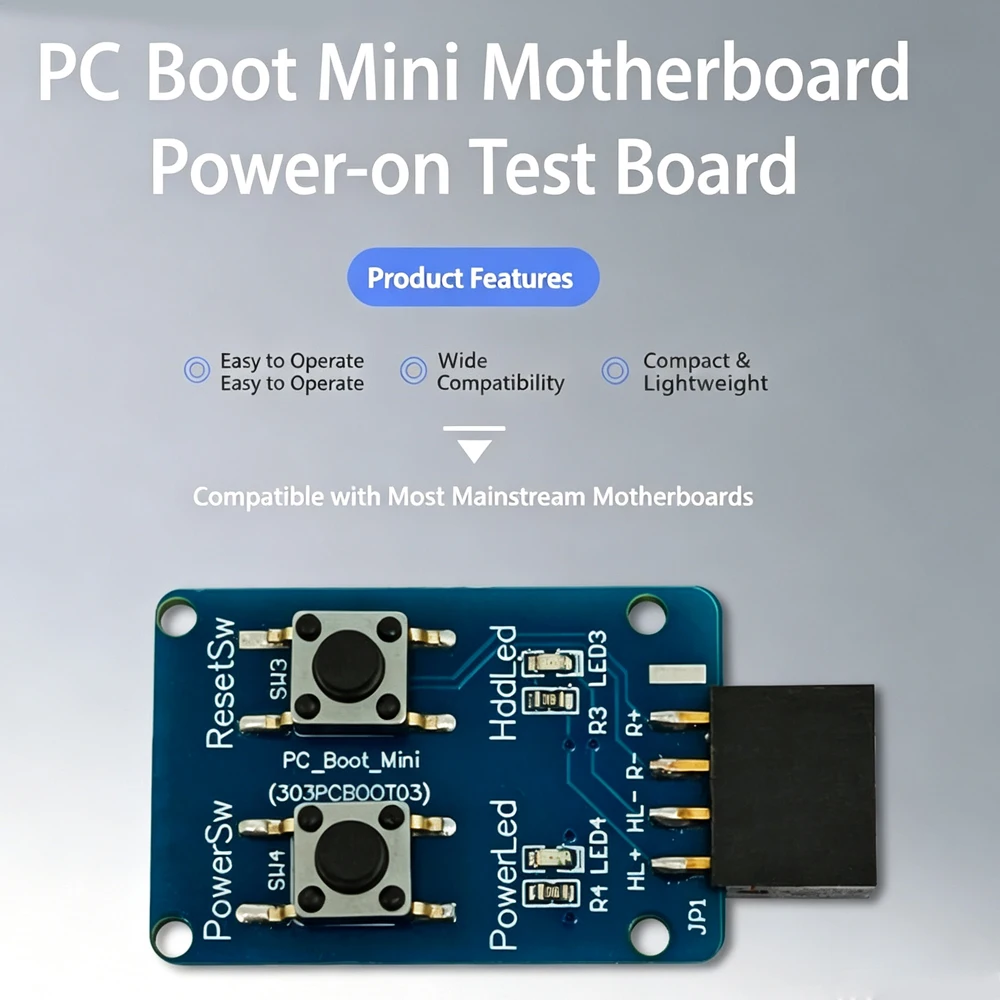 PC_Boot_Mini Motherboard Boot Test Board 9 Pin PC On/Off Button For PC Motherboard
