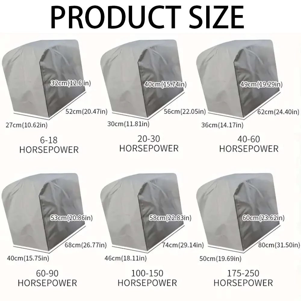 غطاء خارجي من قماش أكسفورد سميك ومتين للشتاء، مناسب لغطاء حماية سفينة بقوة 6-250 حصانًا #1