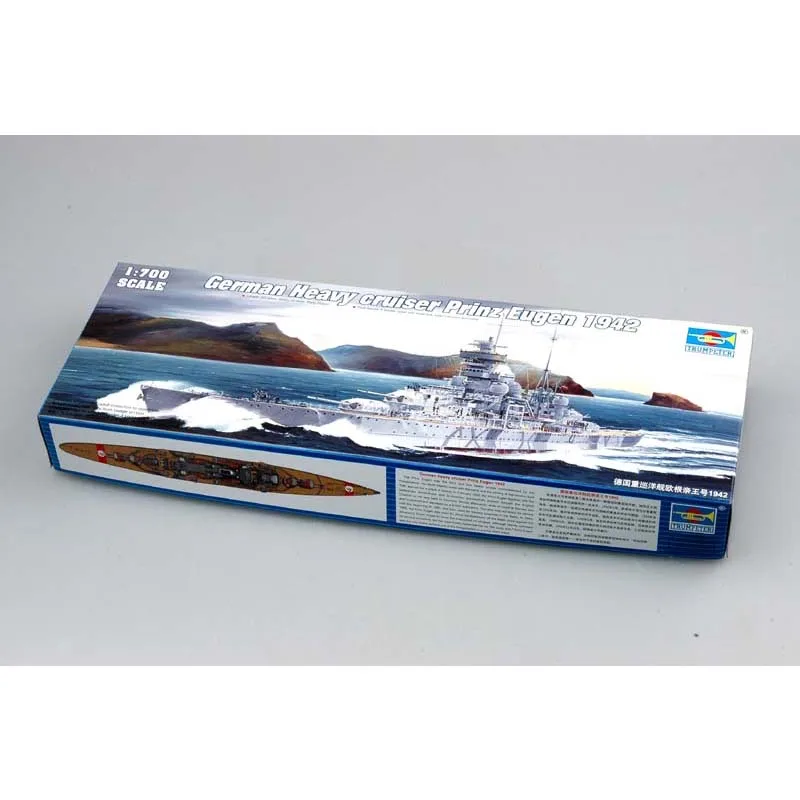 

Trumpeter 1/700 Scale German Cruiser Prinz Eugen 1942 Military Plastic Assembly Model #05766