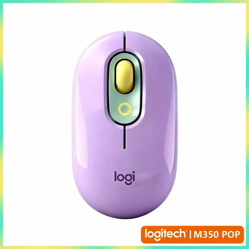 Quiet Click Logitech M350 POP Mouse Dual Connectivity 10m Stable Range Ergonomic Shape for Student Dorm Study and Project