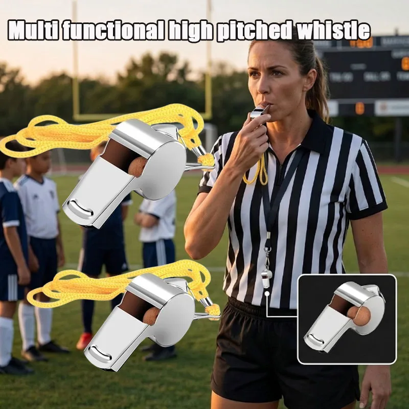 2-10PCS Multifunctional Referee Whistle High Frequency Sports Training Survival Emergency Signal for Outdoor Adventure Rescue