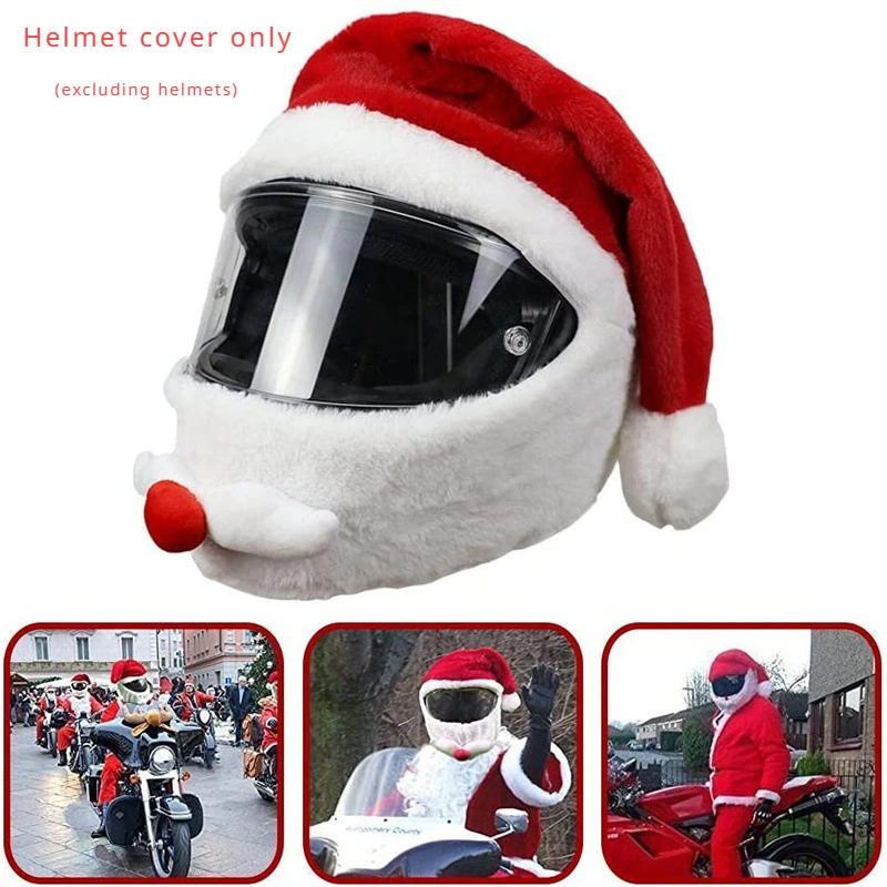 New motorcycle helmet Christmas hat outdoor crazy funny Santa Claus motorcycle helmet cover Christmas