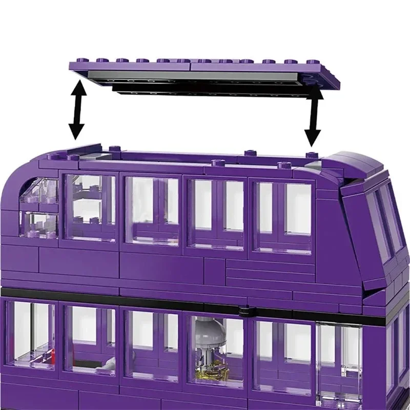 New Originality The Knight Bus Building Blocks Compatible 75957 Kits Transportation Model Bricks Children Toys For Boys Gift