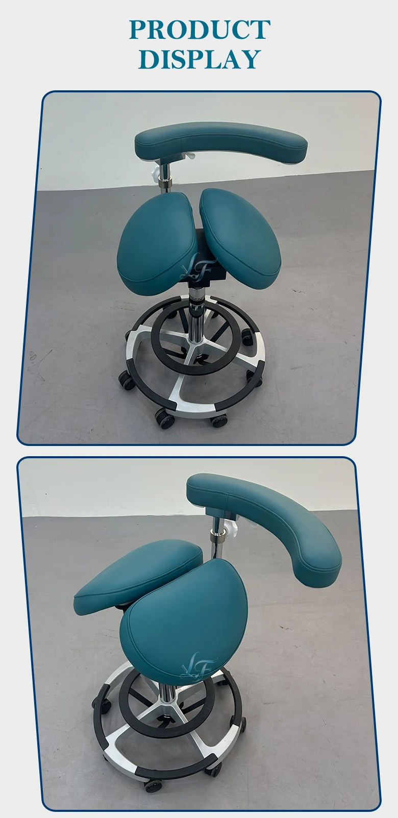 PU-Sattel-Fußpedal, ergonomischer, geräuscharmer Drehstuhl für Zahnärzte, Friseure, Tätowierer, Ärzte, höhenverstellbarer, drehbarer, verstellbarer Kosmetikstuhl – Detail 9
