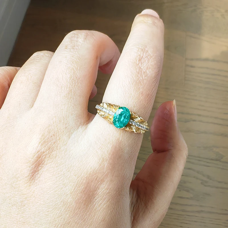 Paraiba-Labor-Saphir in Trillionenform mit VVS1-Zertifikat, Großhandelsdiamant für DIY-Anhänger, Schmuckherstellungsmaterialien, Edelstein – Detail 20