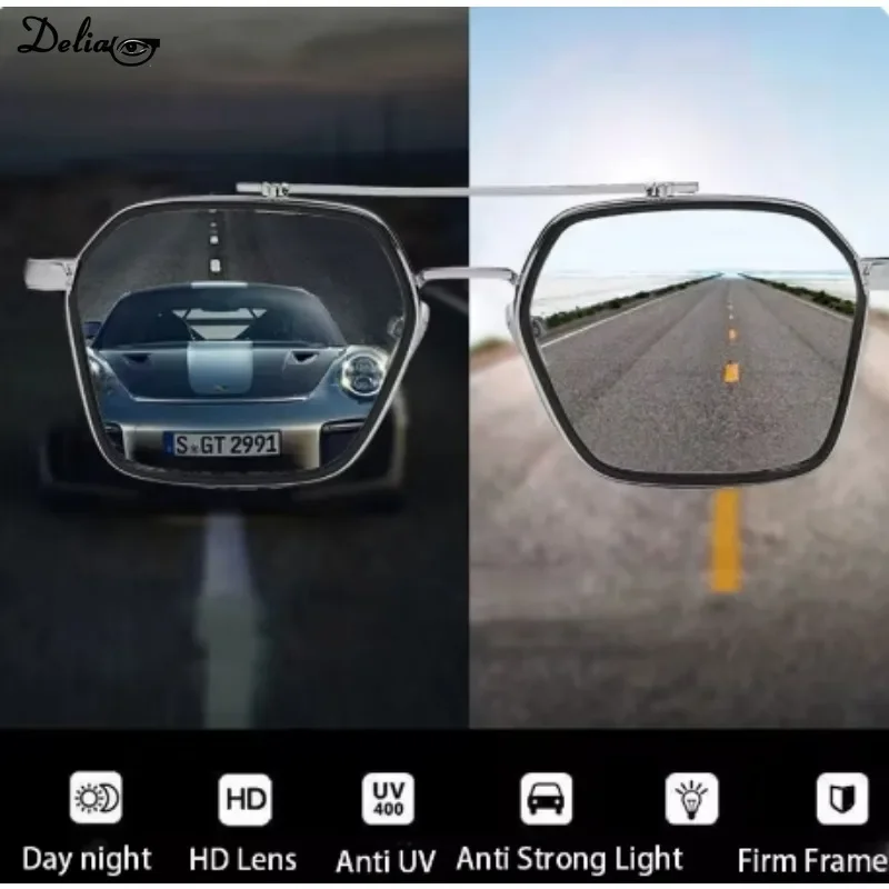 男性用フォトクロミックサングラス,インテリジェントヴィンテージサングラス,プロフェッショナル,昼と夜,ドライバー,釣り,レトロ,豪華なデザイン