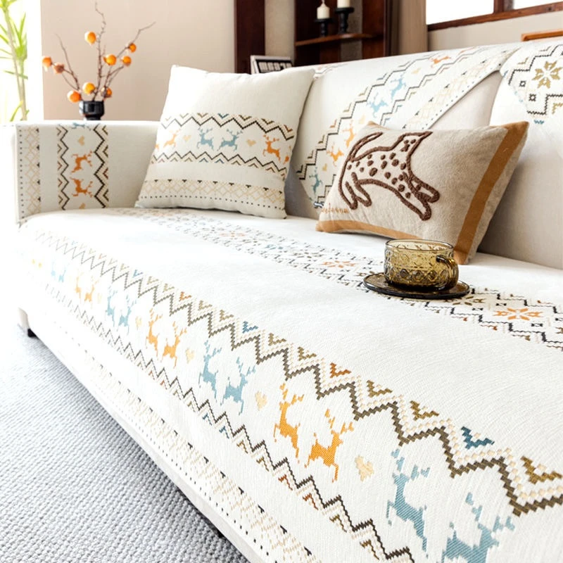 

Chenille Sofa Covers Non-Slip Universal Sofa Cushion Sofas Mat for Living Room All Season Couch Slipcovers Furniture Protector