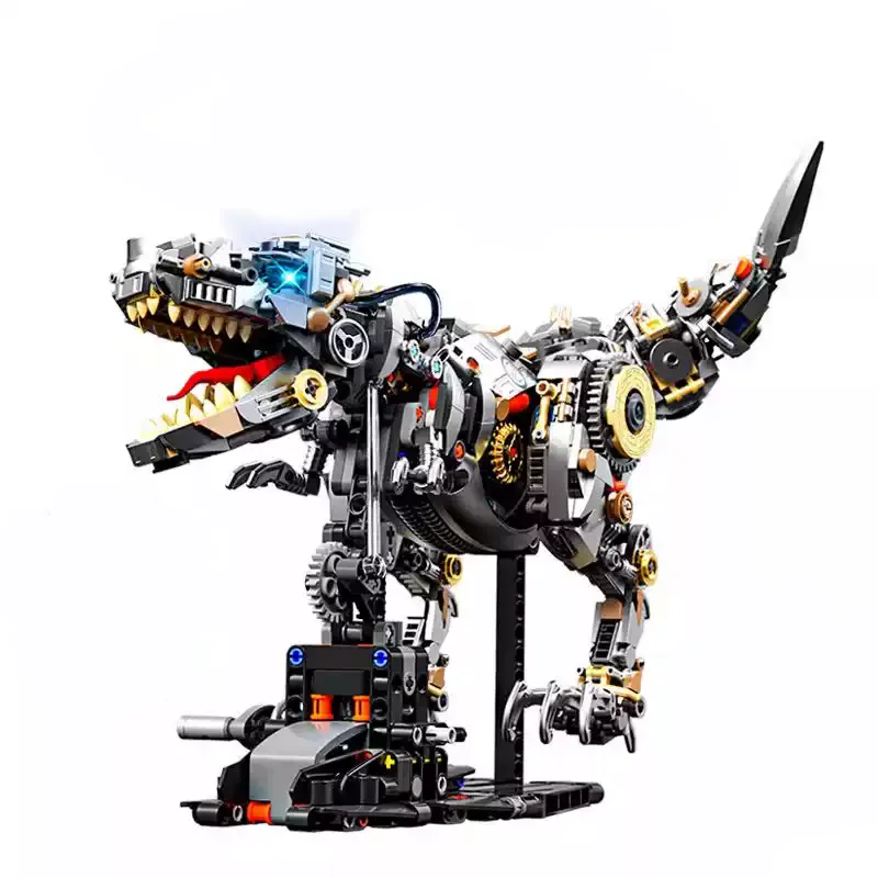 سلسلة الديناصورات الميكانيكية الديناصور اللبنات T-rex نموذج الإبداعية التجمع لعبة الطوب لغز الأطفال للطفل هدية