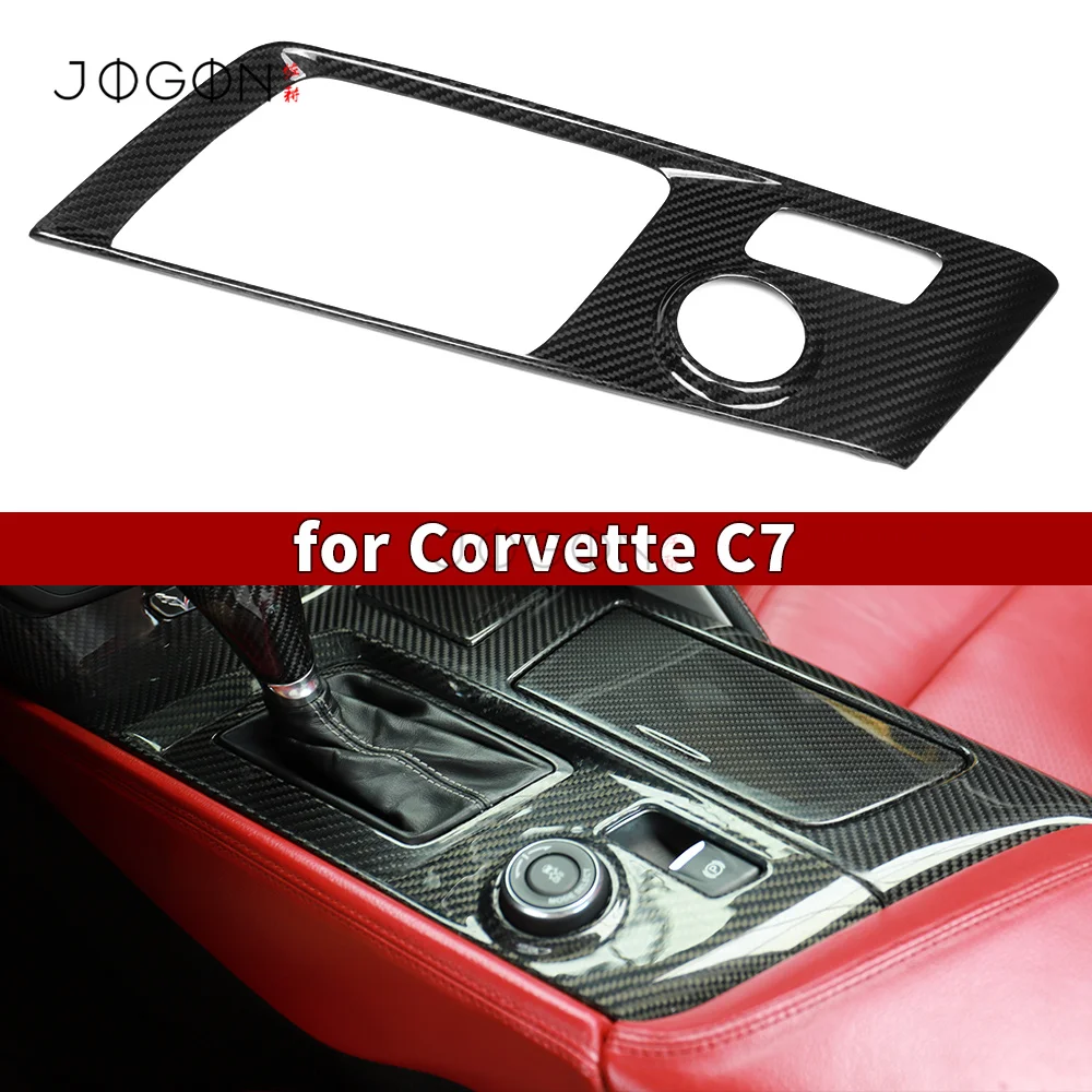 

For Chevrolet Corvette C7 Z51 Z06 ZR1 2014-2019 Gear Shift Lever Cover Trim Real Carbon Fiber Interior Accessories