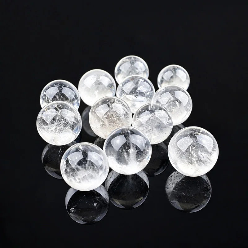 Natural Clear Quartz Crystal Sphere Ball 18-23mm Polished Healing Crystal Ornaments Home Decor Reiki DIY Gift