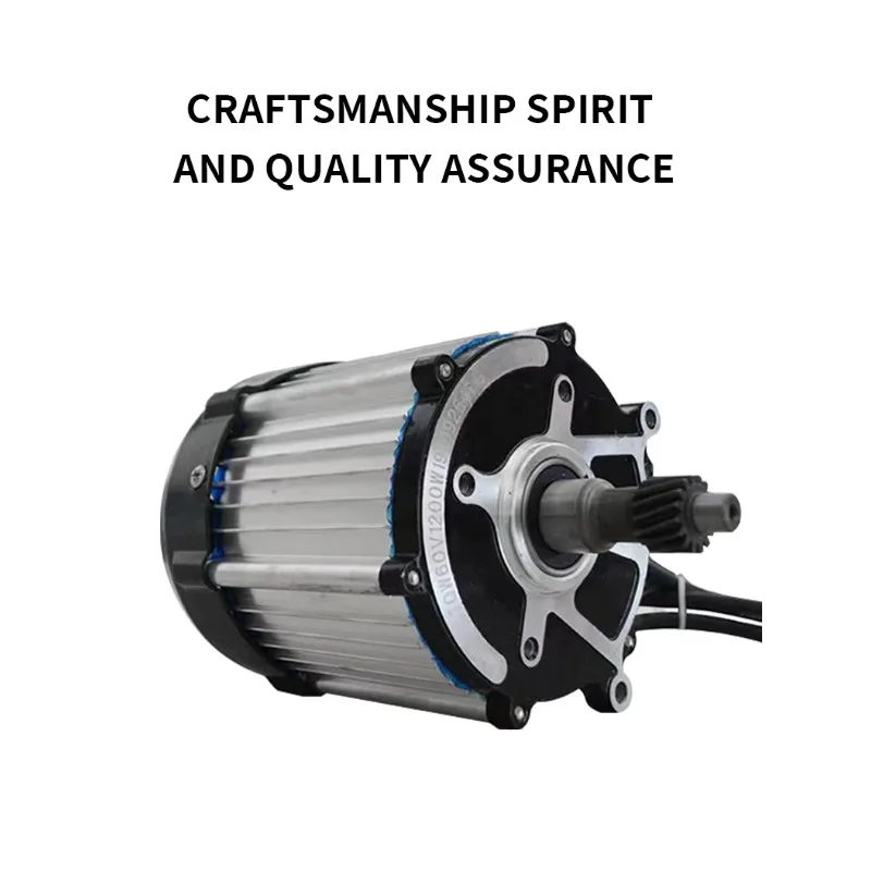 Three Phase Permanent Magnet Brushless DC Motor 48V 1000W Panel Mount For Construction Electric Tricycle Drive System