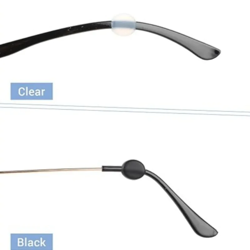 Gancho de oreja antideslizante para gafas, soporte de retenedor redondo para gafas, manga de oreja de silicona, tapón para gafas, accesorios de soporte