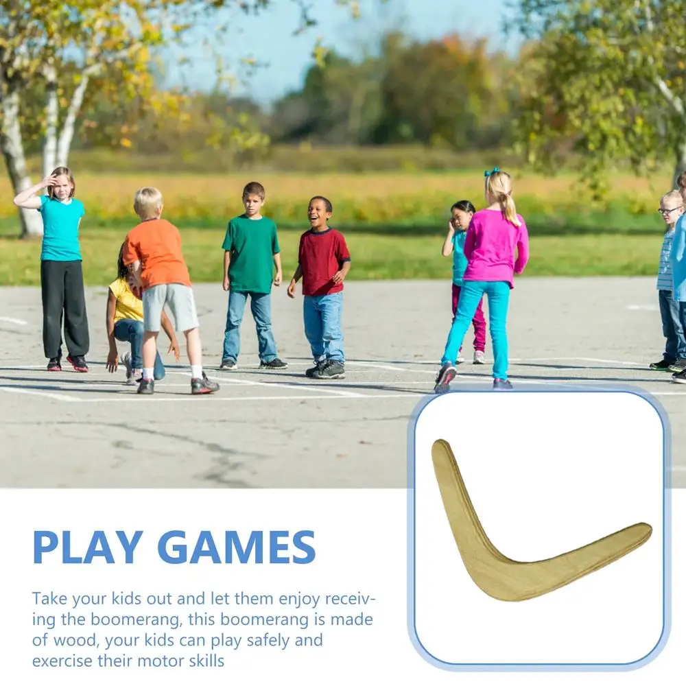 Boomerang in legno Lucido a mano Super Cool Giocattolo da esterno UFO Lancio e cattura Disco volante Gioco per famiglie Sport divertente per bambini Adulti U0H5