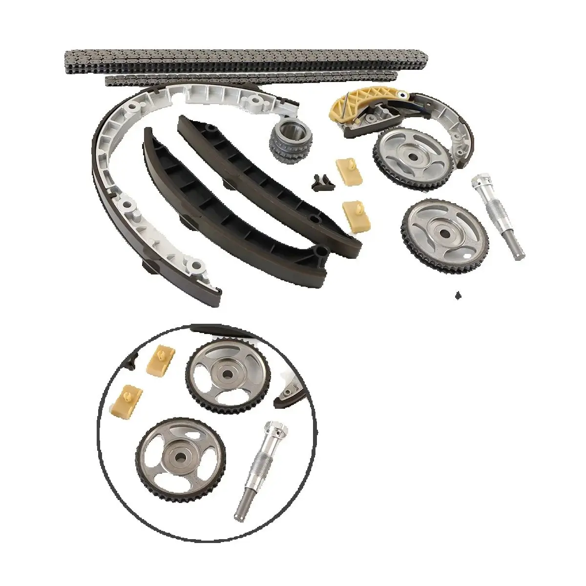 タイミングチェーンテンショナーガイドキット ポルシェ パナメーラ 970 2011-2016 OE 94610725800 エンジン部品