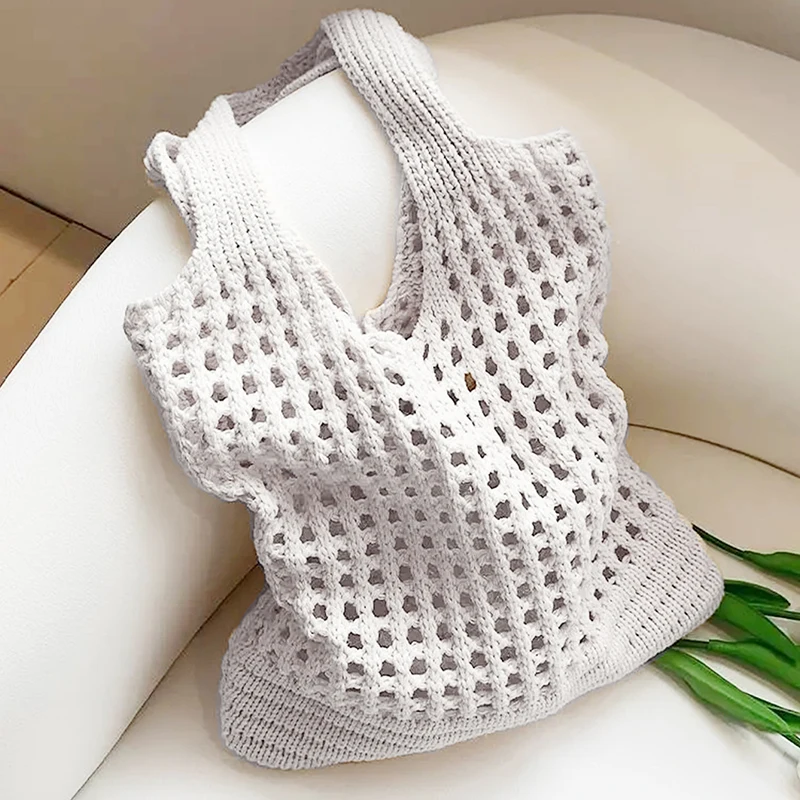 Vintage große Kapazität Umhängetasche gewebt gestrickt Unterarm Handtasche Damen Sommer Strand Reise Tote Hohl Shopper für Damen