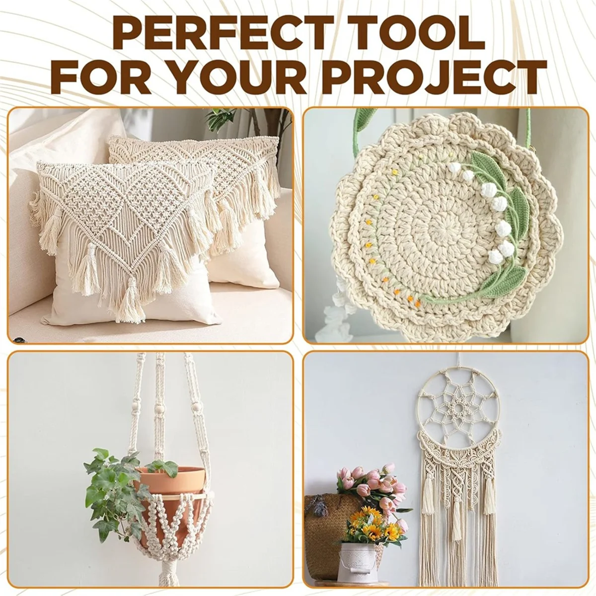 

A83Z Принадлежности для макраме включают металлический регулируемый держатель для доски макраме с кистью-ножничной линейкой для создания плетения браслетов