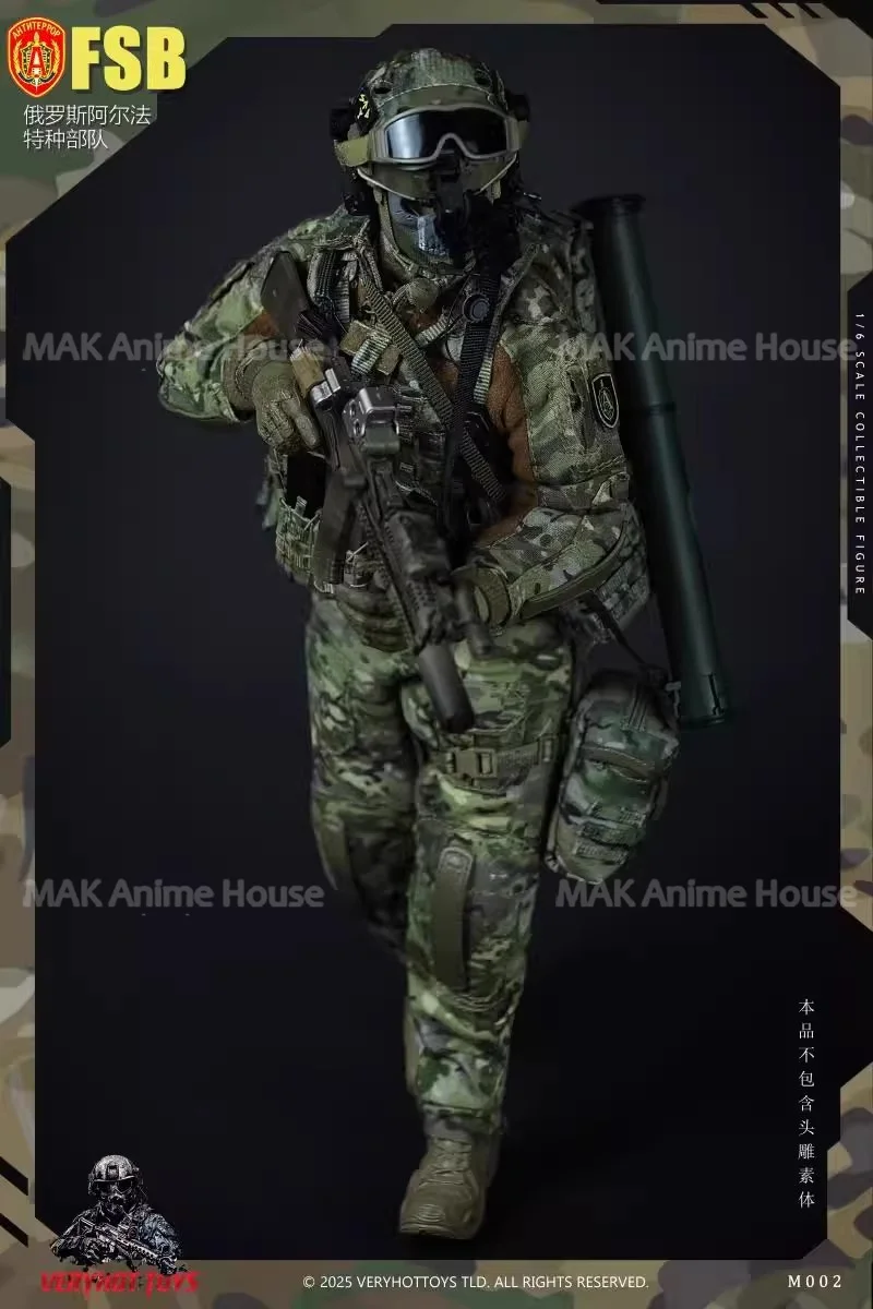 VERYHOT M002 1/6 الروسية ألفا القوات الخاصة الملابس والاكسسوارات مجموعة نموذج صالح 12 ''ذكر الجندي عمل الشكل الجسم دمية #3