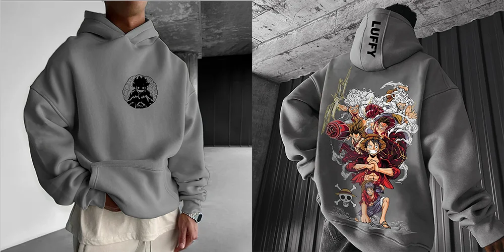 Hoodie One Piece - Katun Premium, Bernapas & Elastis |   Hoodie yang Nyaman | Hoodie Pullover Ideal untuk Penggemar & Gaya Hidup Aktif